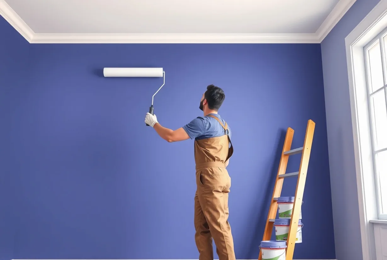 Peintre Houilles 78800 en intervention sur un chantier
